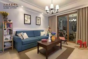 南京两室两厅混搭风格装修客厅