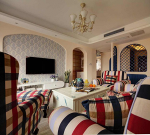 地中海装修风格电视背景