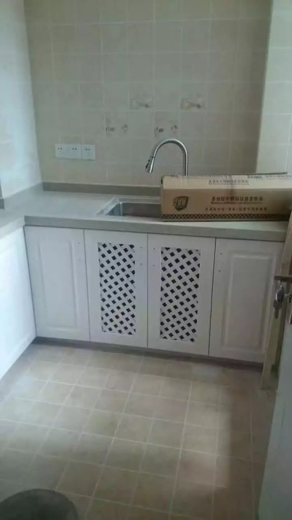 南京家装公司砖砌橱柜制造现场(2)