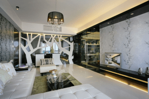 南京家庭装修石材客厅