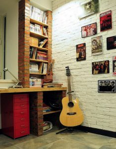 南京装修公司砖砌书柜