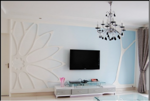 南京装修公司木工手打电视背景墙