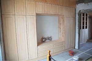 南京装修公司木工打造电视柜