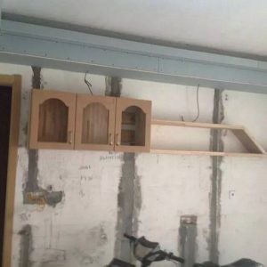 南京装修公司麒麟山庄木工杜师傅作品酒架子