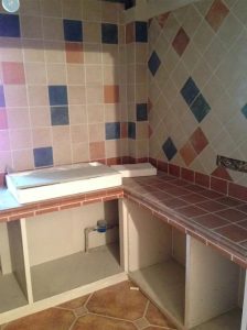 南京装修工地直播瓦工郑师傅搭的灶台