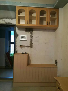 南京装修工地直播木工打的柜子