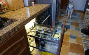 南京装修厨房橱柜砖砌橱柜收纳