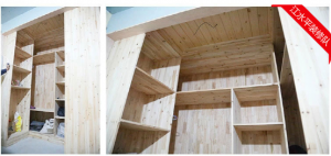 南京装修工地直播木工做的衣柜