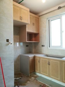 南京装修126平三室两厅砖砌橱柜