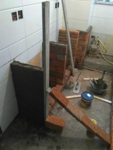 南京装修工地直播砖砌橱柜施工