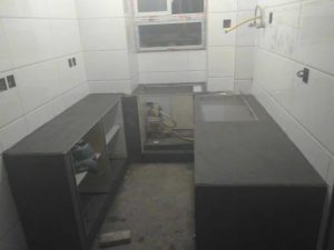 南京装修工地直播江水平特色砖砌橱柜