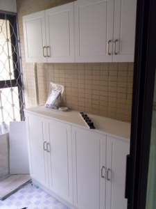 混搭风格阳台吊柜