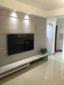 现代简约混搭电视背景墙