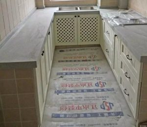 南京装修厨房砖砌橱柜