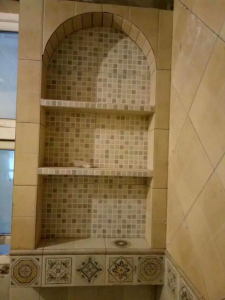 南京装修工地实拍壁龛储物柜