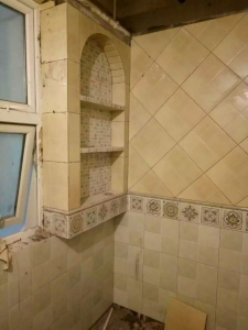 南京装修工地实拍卫生间壁龛装修