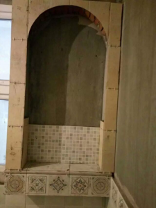 南京装修工地实拍卫生间壁龛施工