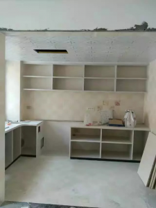 南京装修工地直播厨房砖砌橱柜