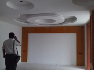 南京装修工地直播圆形吊顶