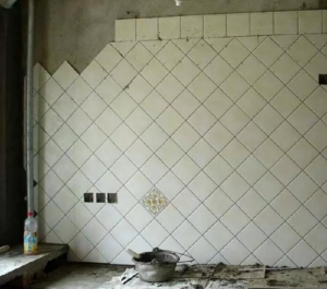 南京工地直播砖砌橱柜墙