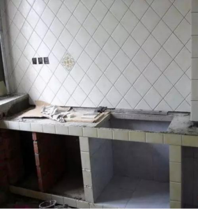 南京工地直播砖砌橱柜墙面