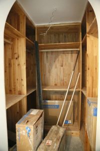 南京装修工地实拍擦色衣帽间