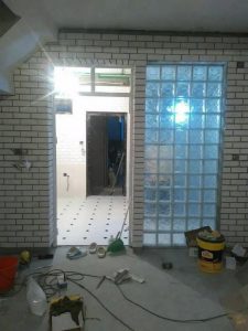 南京装修工地实拍玻璃墙成品效果图