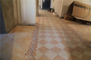 南京装修工地地砖拼贴