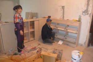 南京装修工地实拍木工师傅