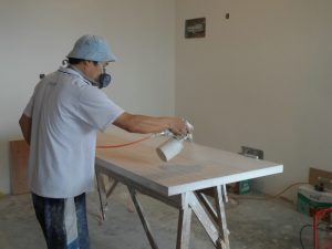 南京装修工地直播喷漆施工中