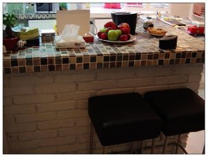 南京装修工地砖砌橱柜施工