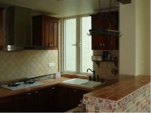 南京装修工地砖砌橱柜厨房