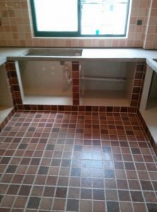 南京装修工地在线厨房地砖