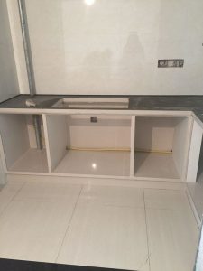 南京装修工地砖砌橱柜