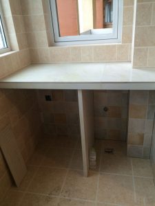 南京装修金达花园砖砌洗衣柜