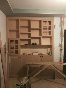 南京装修工地实拍卧室柜子