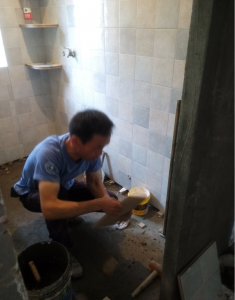 南京后宰门小区58平老房装修工地施工