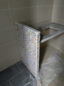 南京瓦工装修工地砖砌台盆