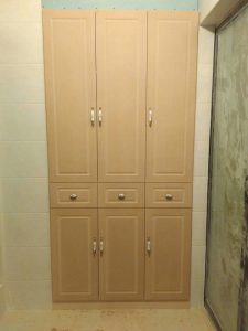 南京94平木工装修工地柜门