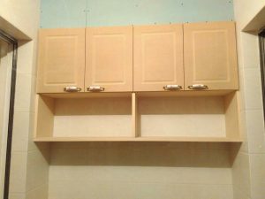 南京94平木工装修工地吊柜