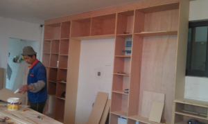 南京97平旭日上城装修木工工地