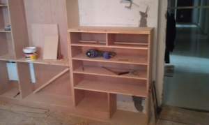 南京97平旭日上城装修木工工地鞋柜