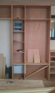 南京97平旭日上城装修木工工地大衣柜