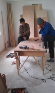 南京97平旭日上城装修木工工地木工师傅