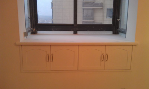 南京97平旭日上城装修木工工地飘窗