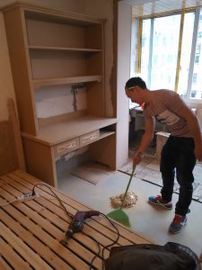 南京50平樱铁村蜗居木工装修工地