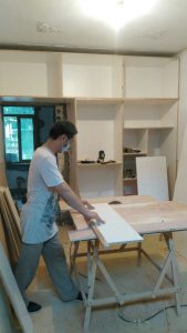 南京新华六村工地直播木工工作台