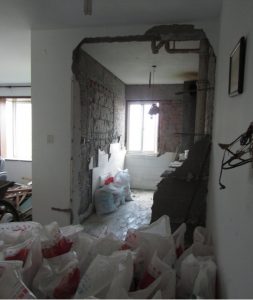 南京东城水岸122平二手房装修工地实拍拆除