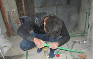 南京东城水岸122平二手房装修工地实拍水电施工