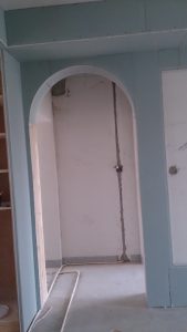 南京麒麟山庄140平木工装修工地的点滴记录拱形门